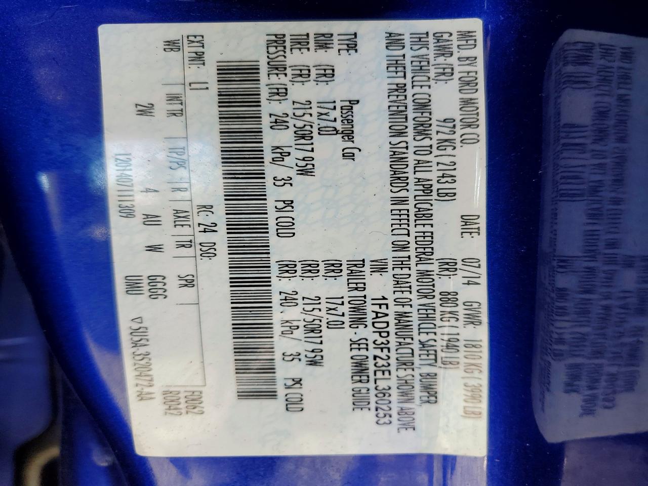 2014 FORD FOCUS SE photo 34