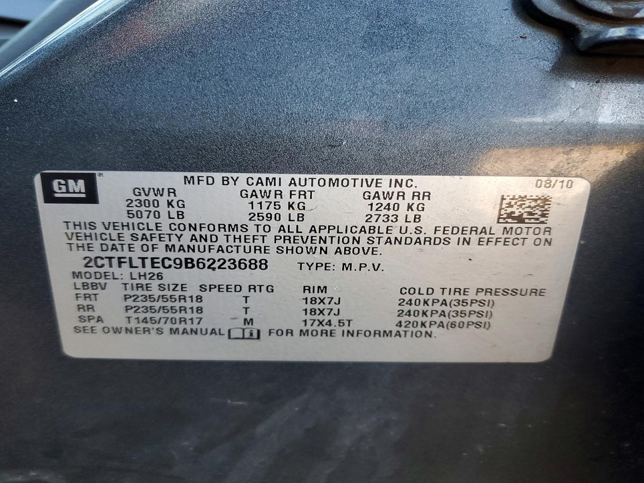 2011 GMC TERRAIN SLE photo 12