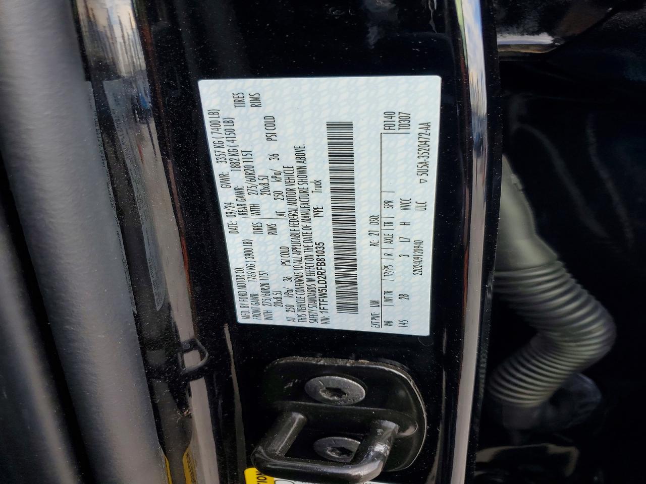 2024 FORD F150 LARIAT photo 12