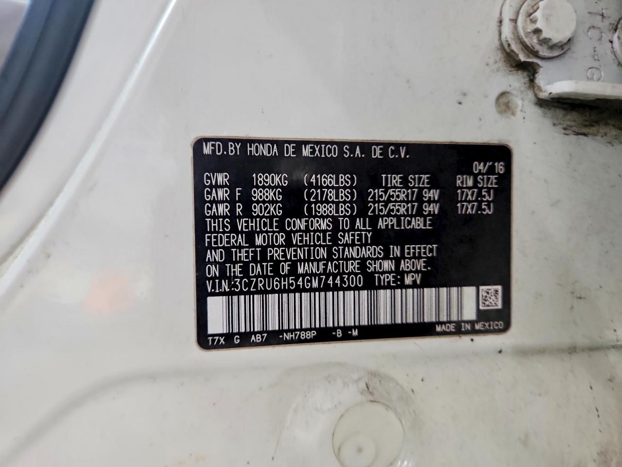 2016 HONDA HR-V EX photo 23
