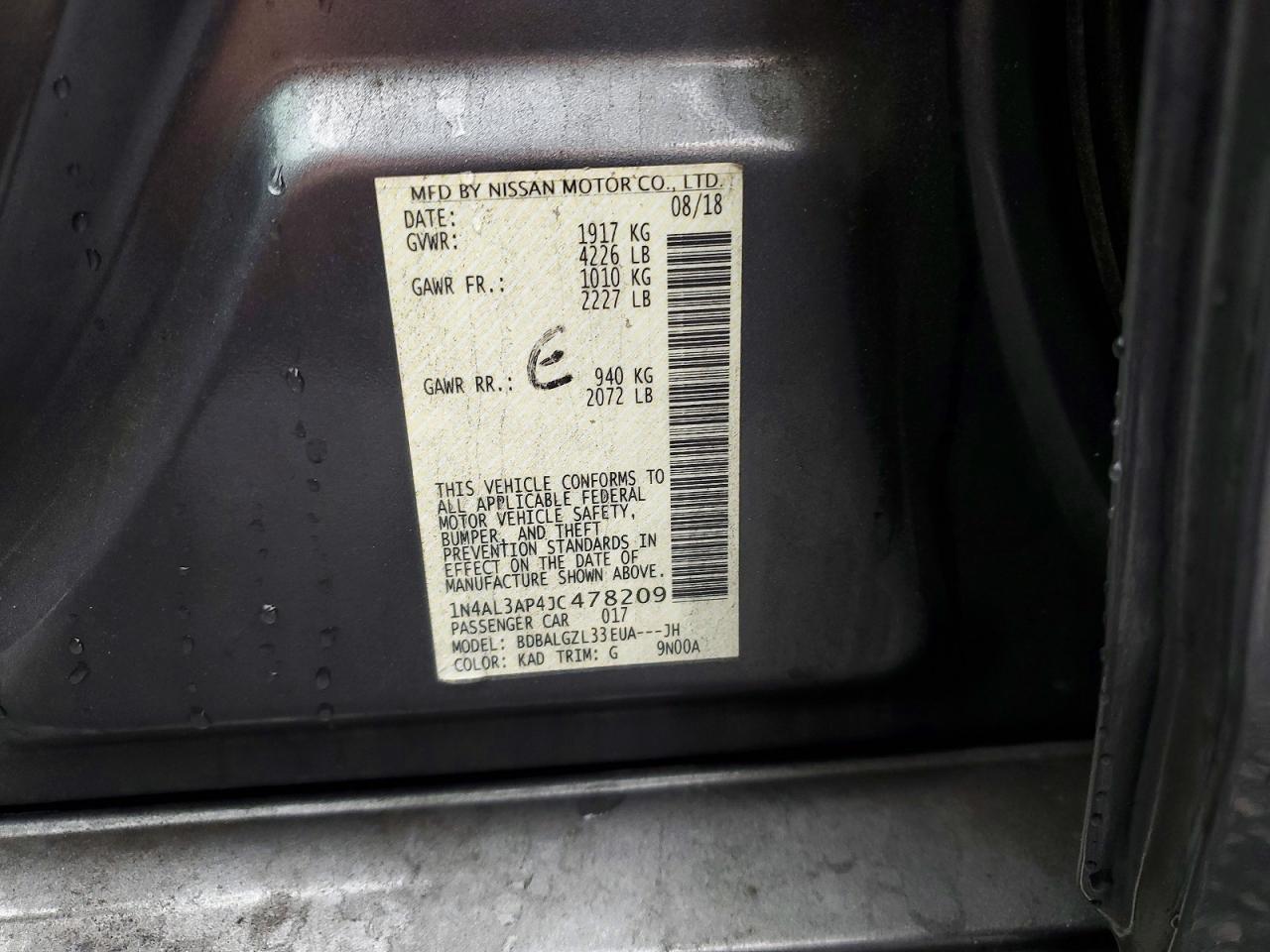 2018 NISSAN ALTIMA 2.5 photo 23
