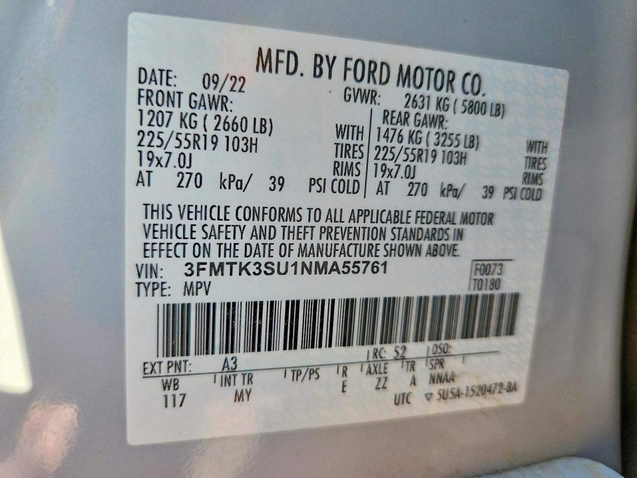 2022 FORD MUSTANG MACH-E PREMIUM photo 37