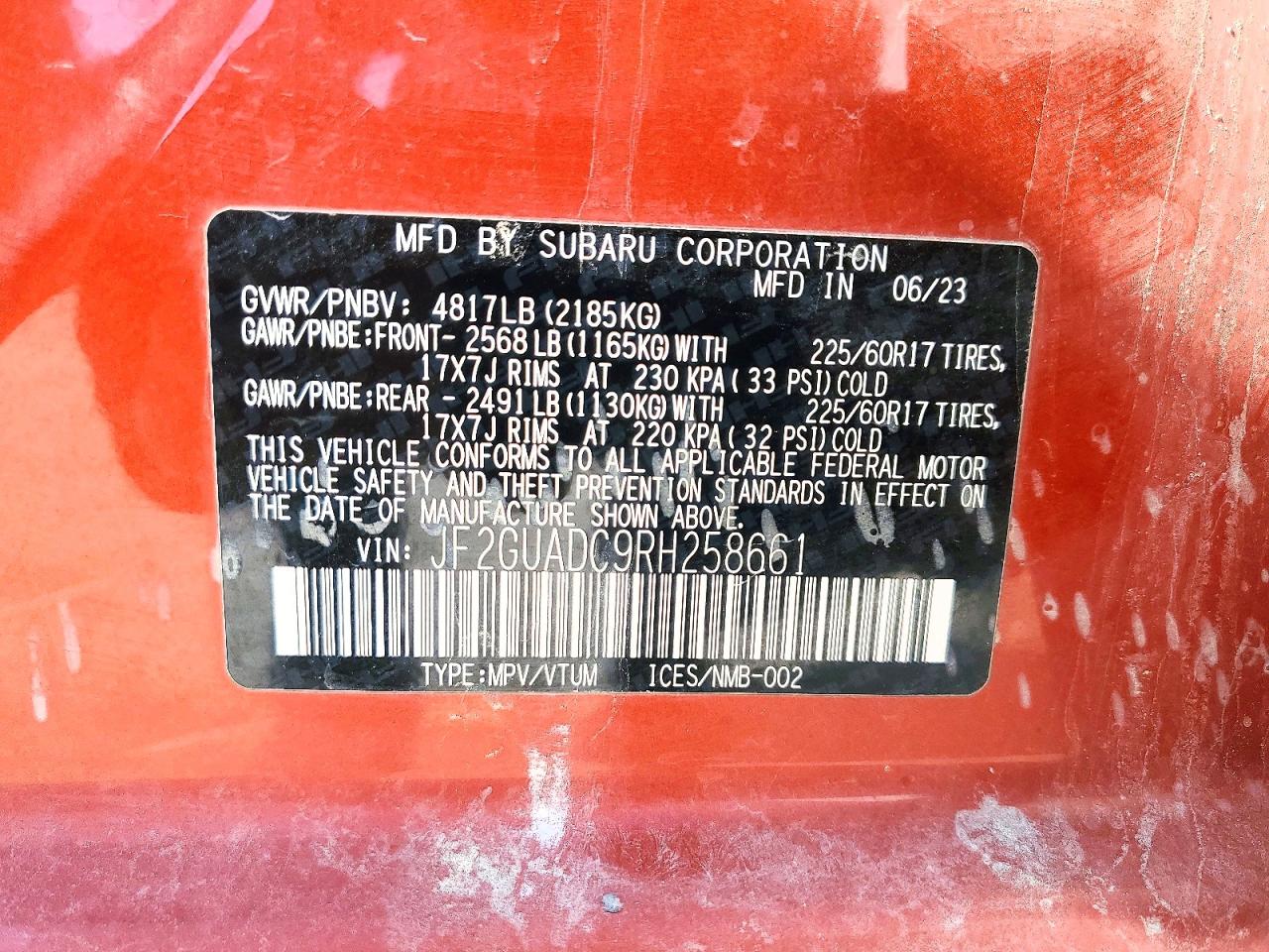 2024 SUBARU CROSSTREK PREMIUM photo 40