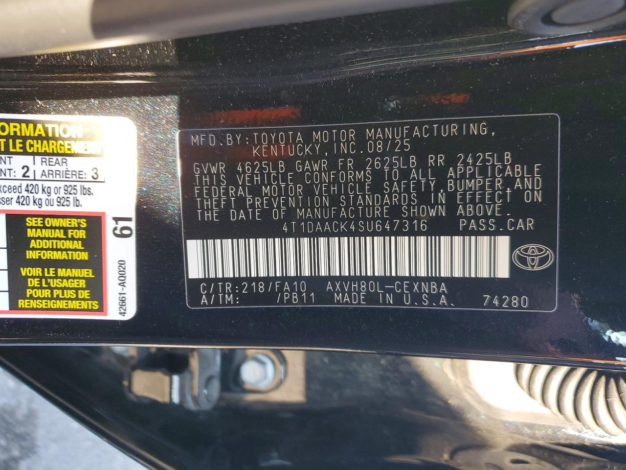 2025 TOYOTA CAMRY XSE photo 37