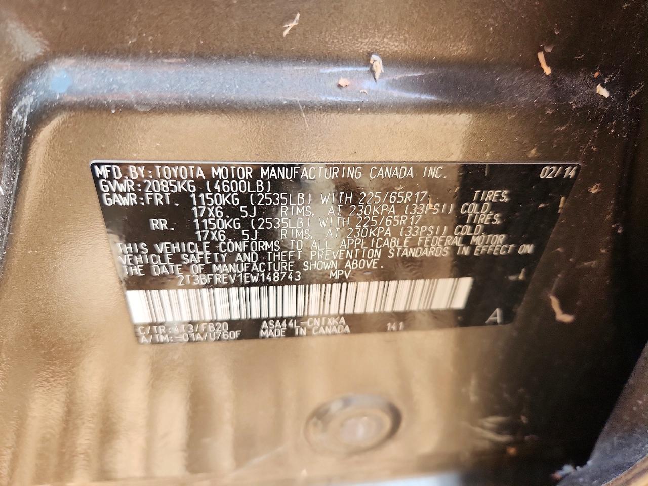 2014 TOYOTA RAV4 LE photo 40