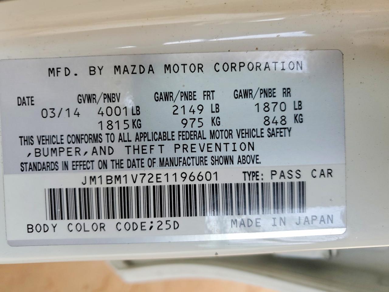 2014 MAZDA 3 TOURING photo 34