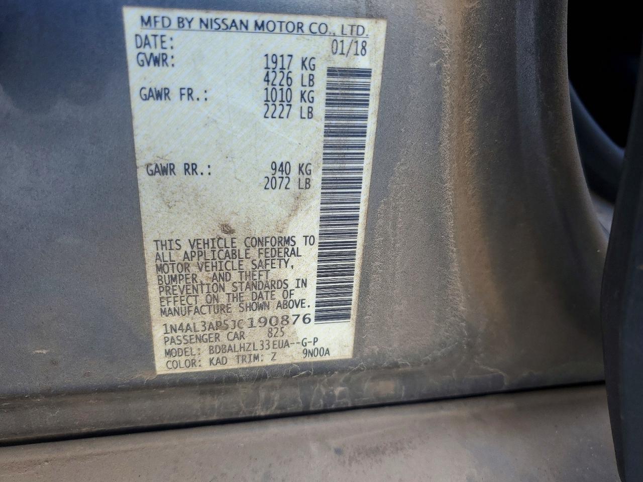 2018 NISSAN ALTIMA 2.5 S photo 23