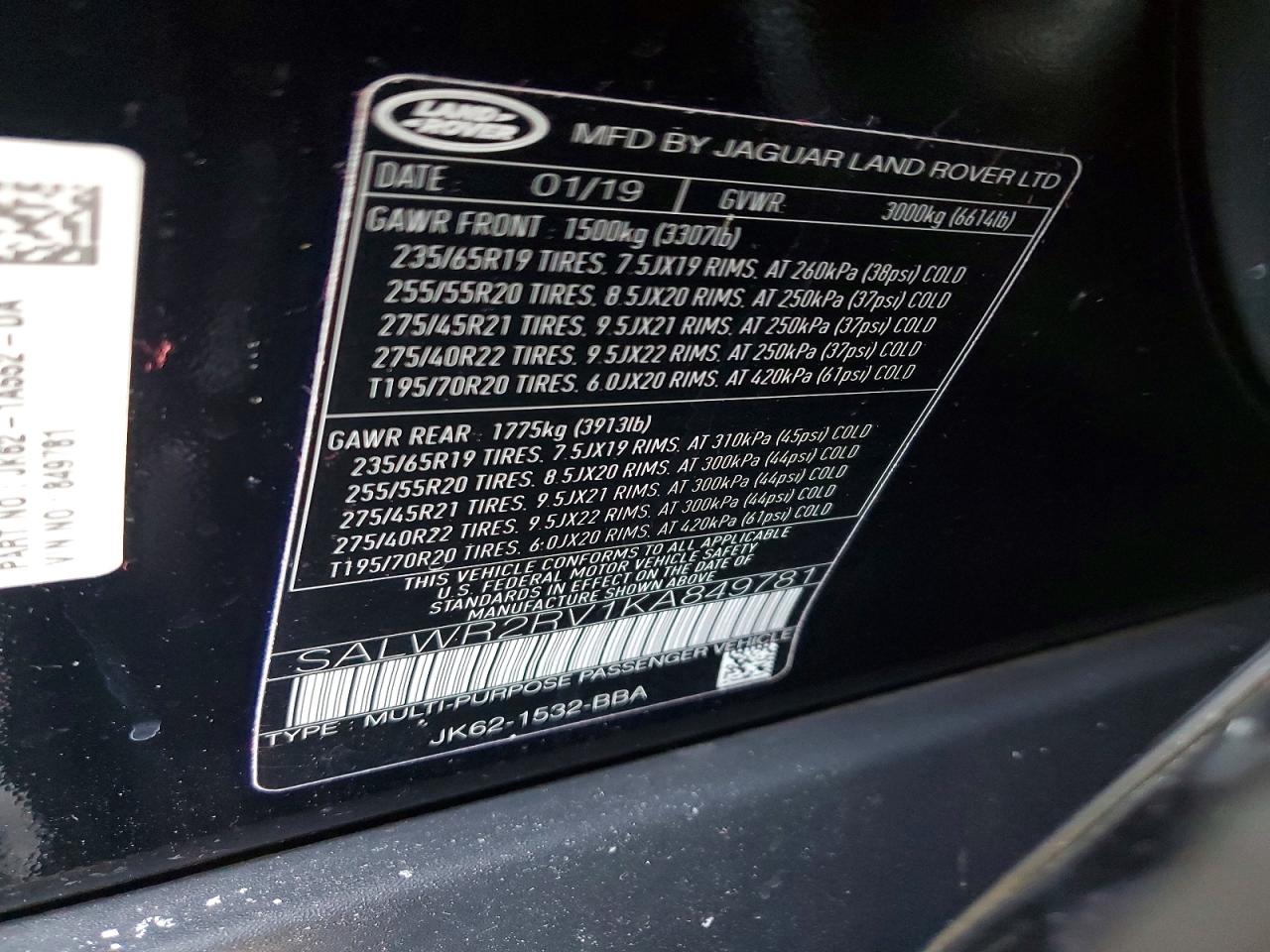 2019 LAND ROVER RANGE ROVER SPORT HSE photo 13