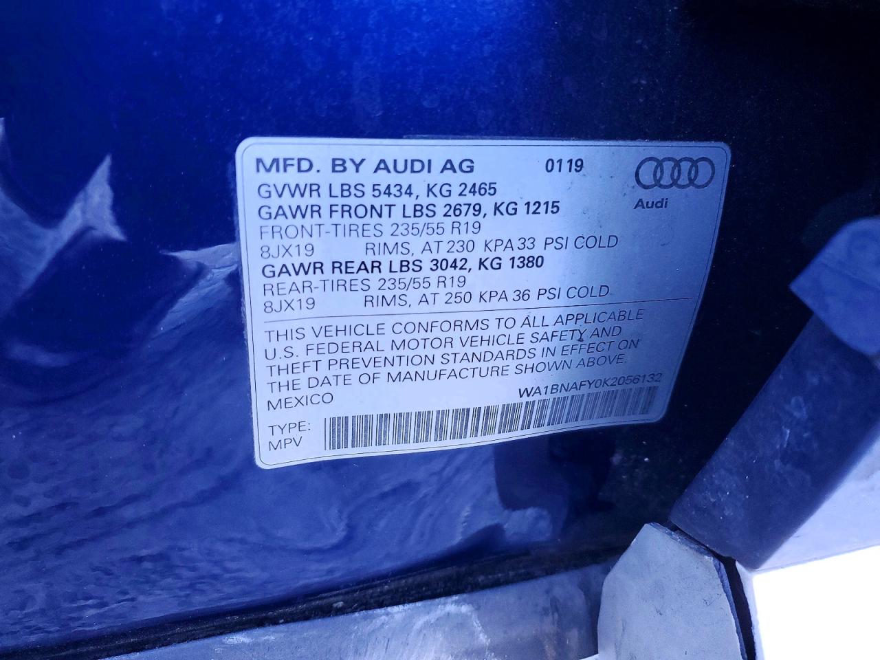2019 AUDI Q5 PREMIUM PLUS photo 13