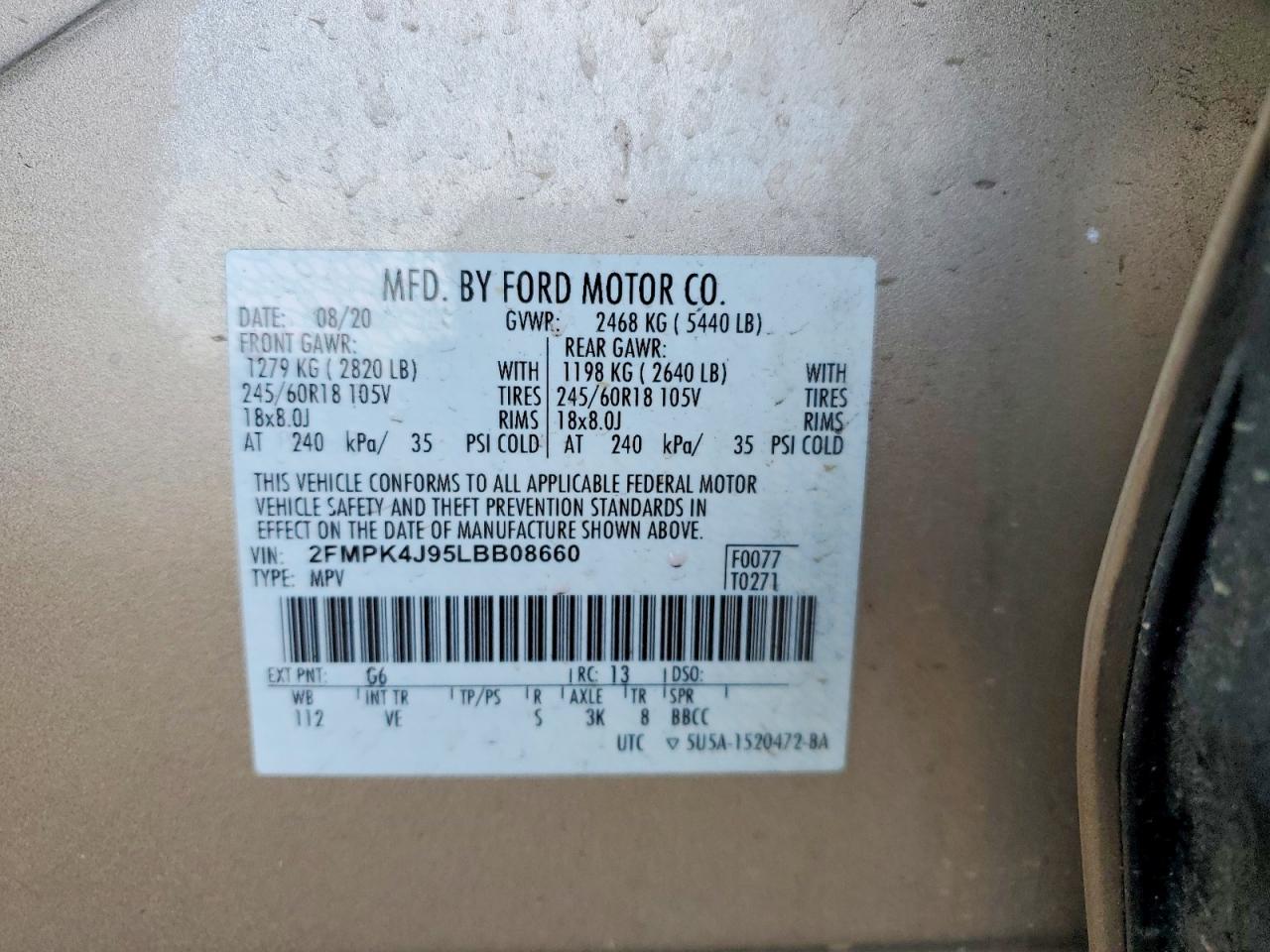 2020 FORD EDGE SEL photo 13