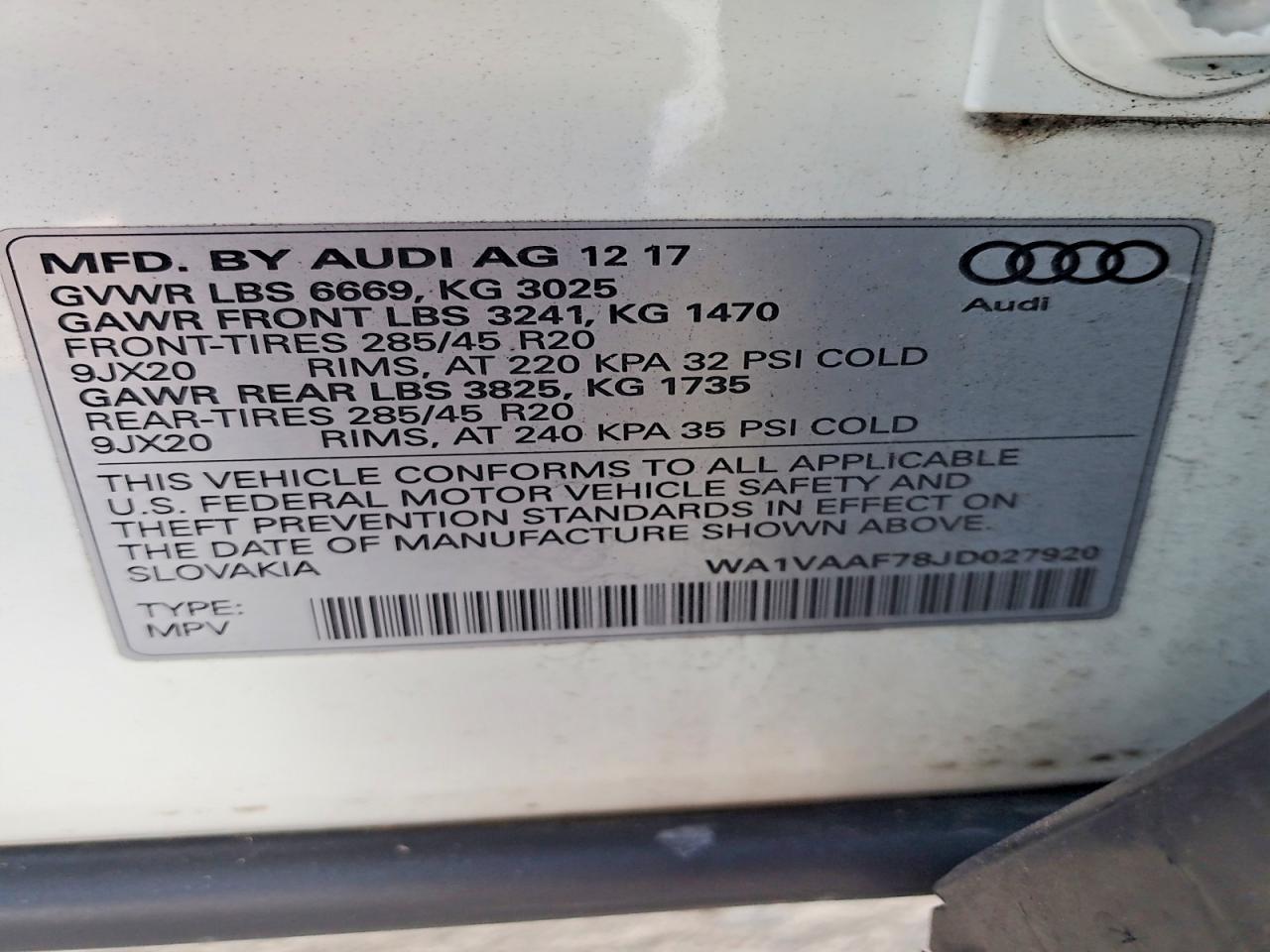 2018 AUDI Q7 PRESTIGE photo 13