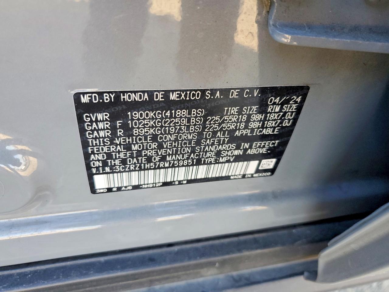 2024 HONDA HR-V SPORT photo 40
