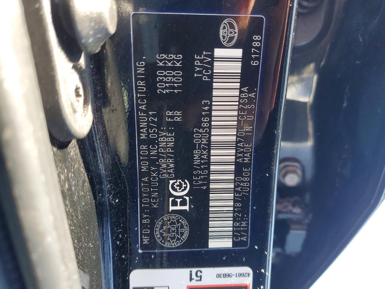 2021 TOYOTA CAMRY SE photo 34