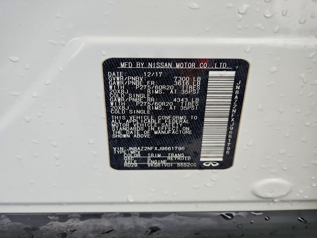 2018 INFINITI QX80 BASE photo 13