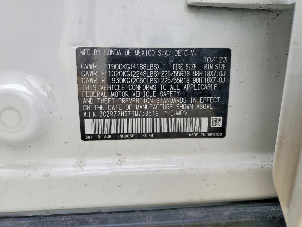 2024 HONDA HR-V SPORT photo 11