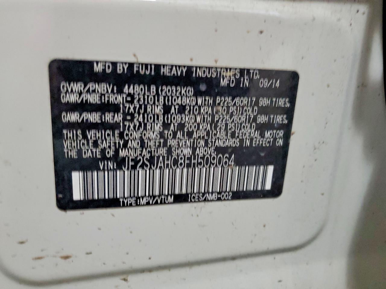 2015 SUBARU FORESTER 2.5I LIMITED photo 12