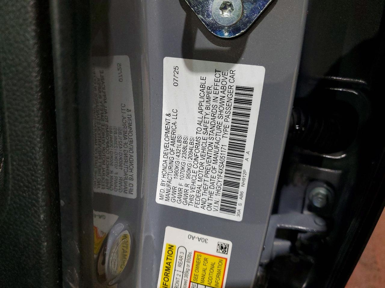 2025 HONDA ACCORD SE photo 25