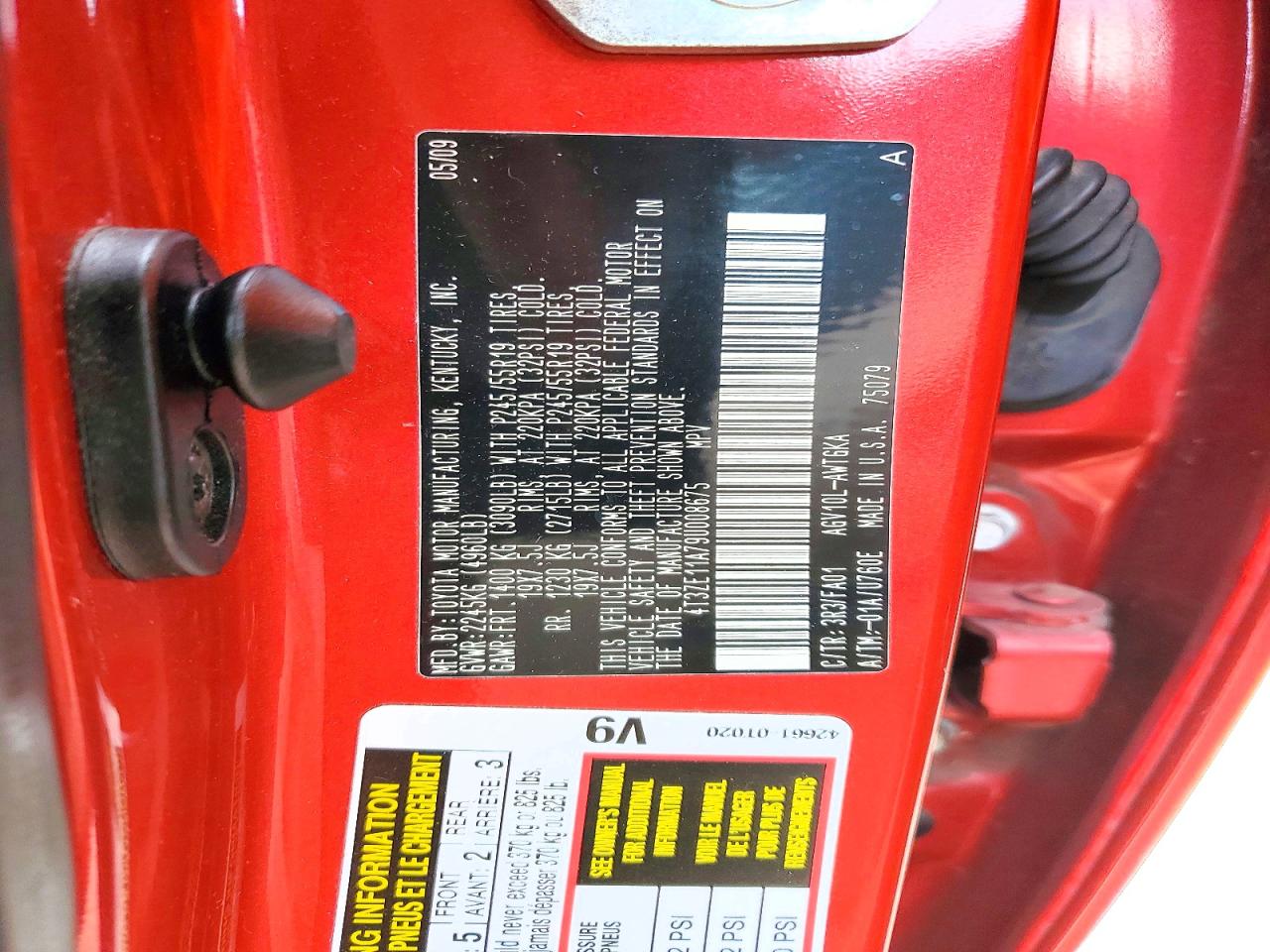 2009 TOYOTA VENZA photo 12