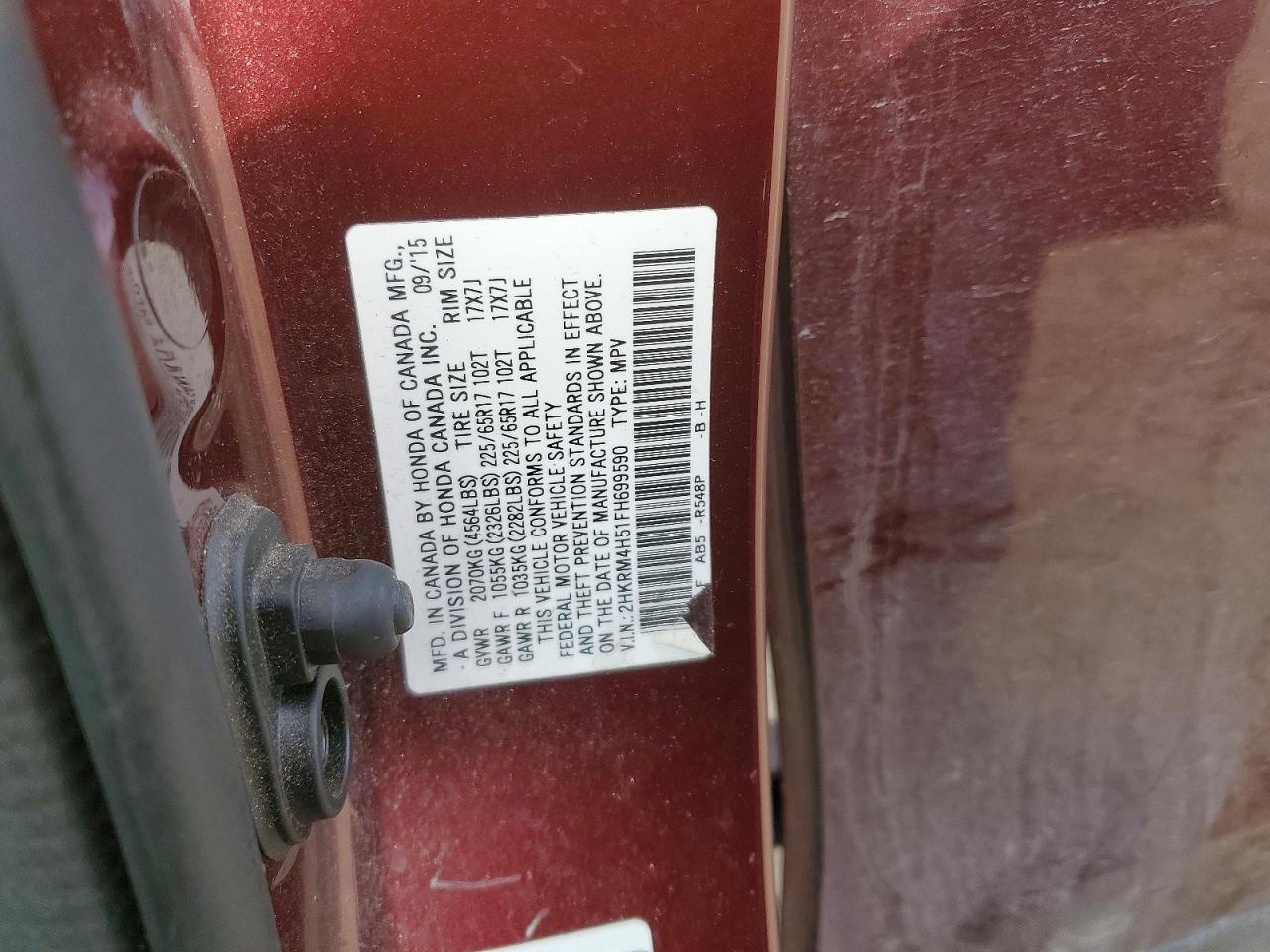 2015 HONDA CR-V EX photo 34