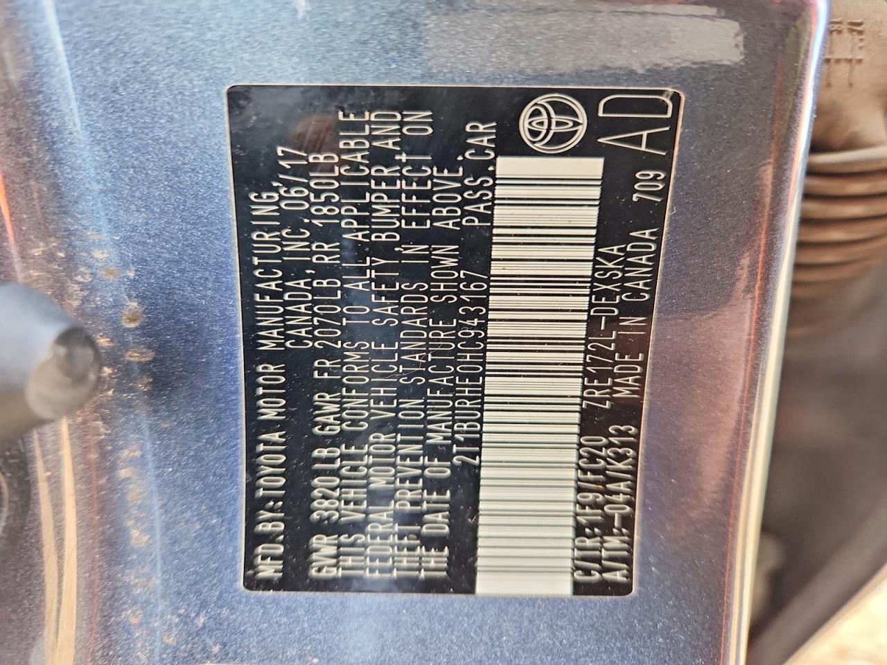 2017 TOYOTA COROLLA L photo 25