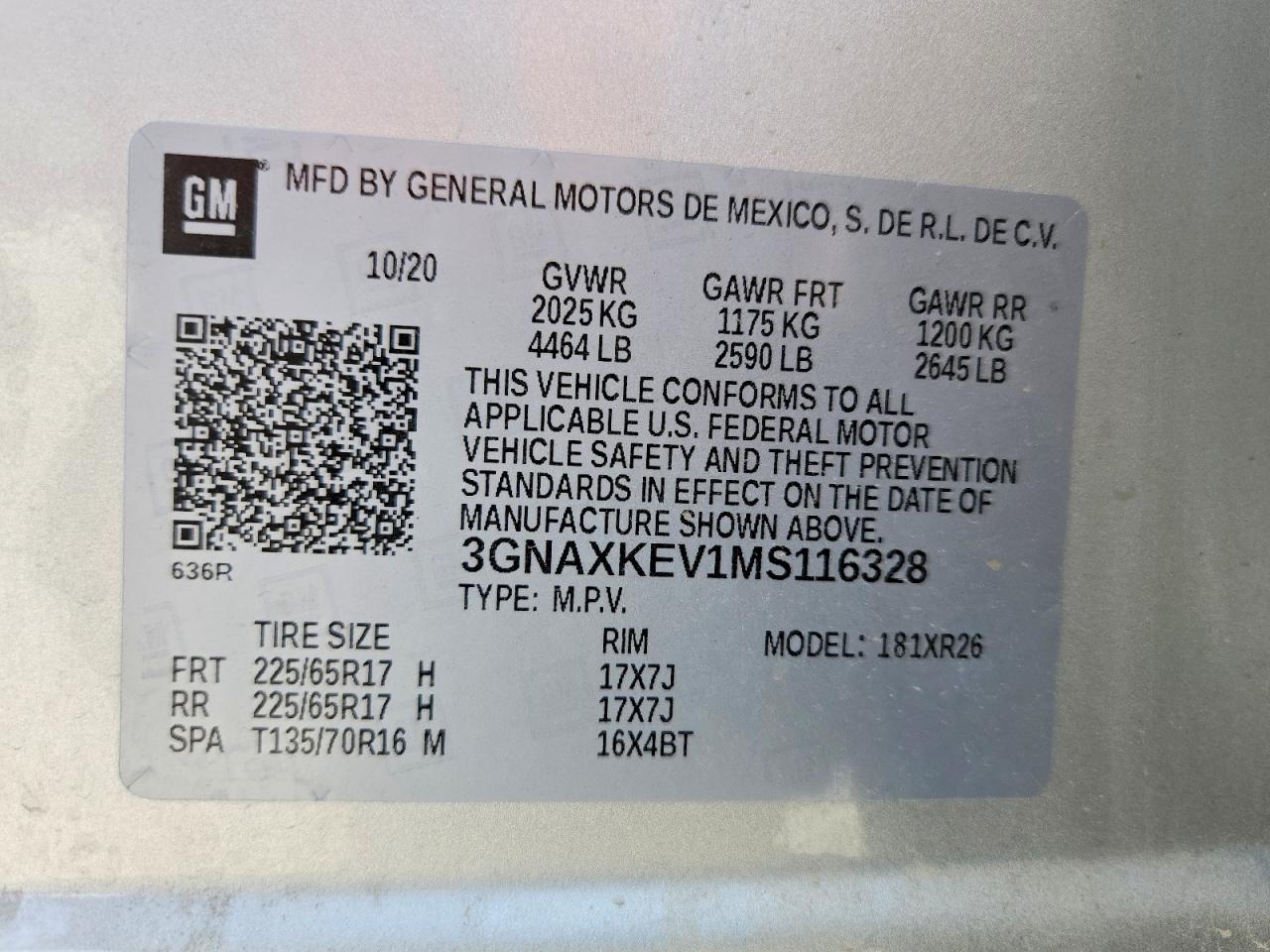 2021 CHEVROLET EQUINOX LT photo 37