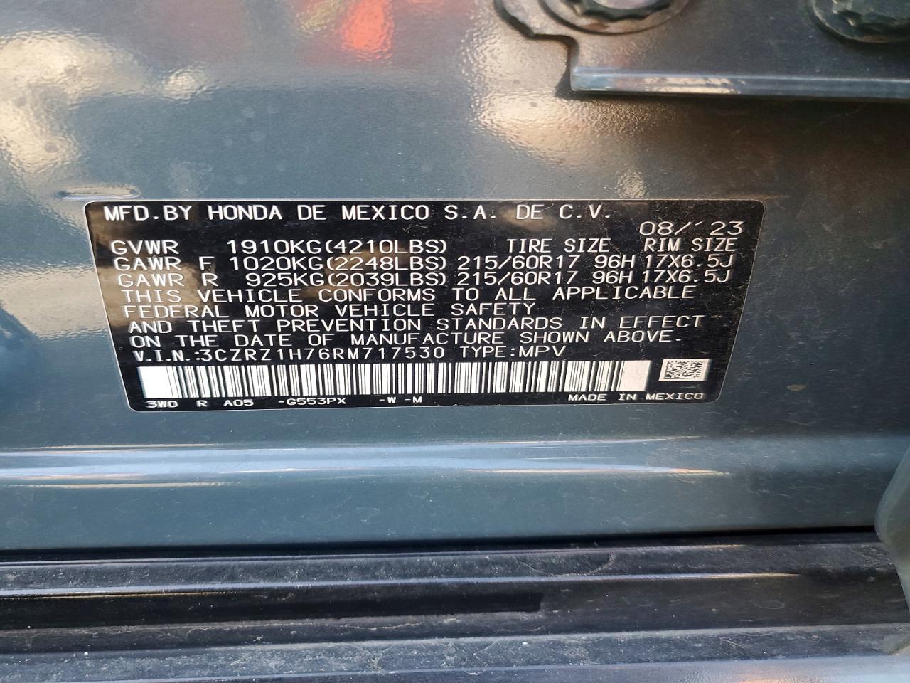 2024 HONDA HR-V EXL photo 25