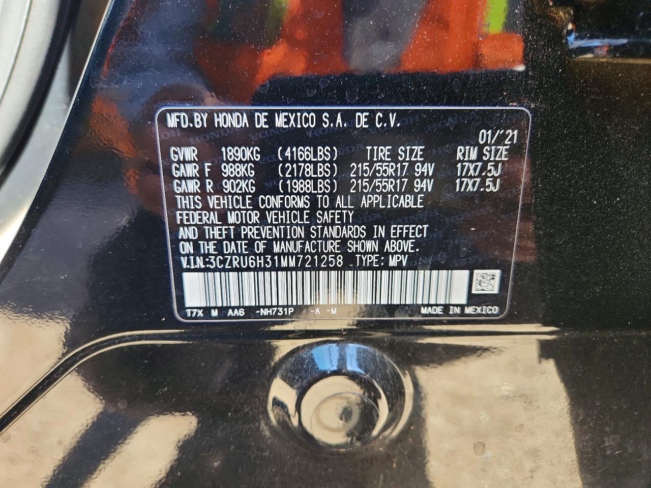 2021 HONDA HR-V LX photo 25
