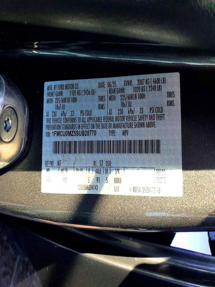 2025 FORD ESCAPE ST LINE photo 37