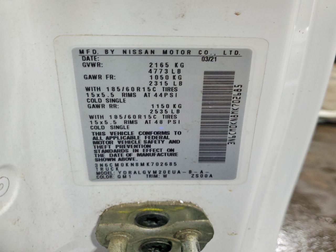 2021 NISSAN NV200 SV photo 25