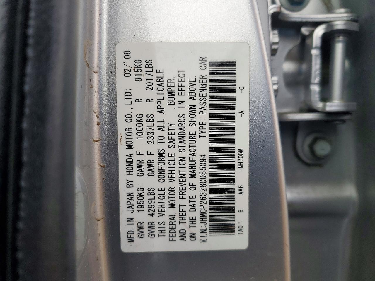2008 HONDA ACCORD LX photo 23