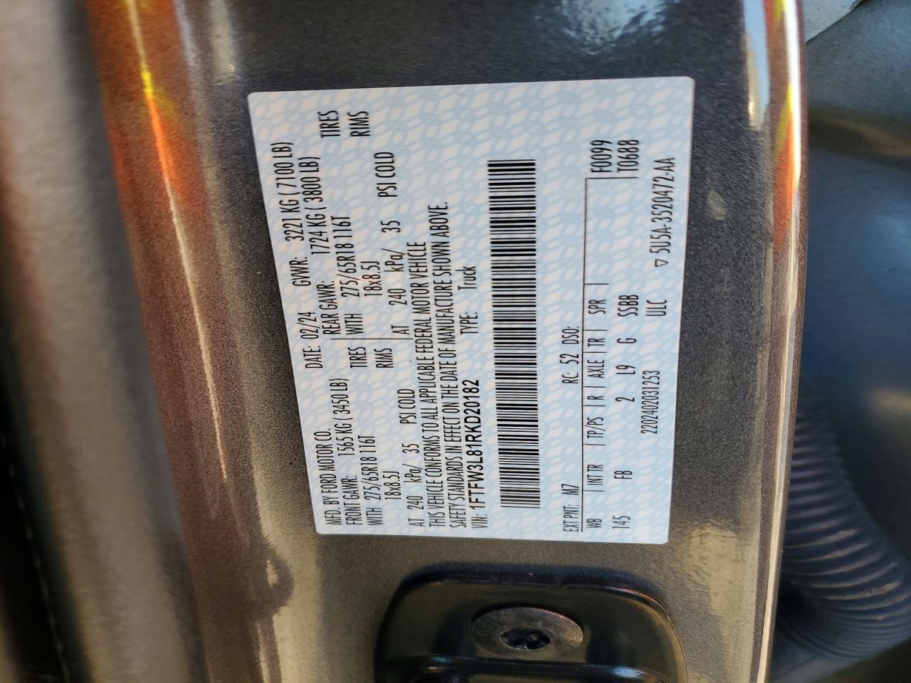 2024 FORD F150 XLT photo 13