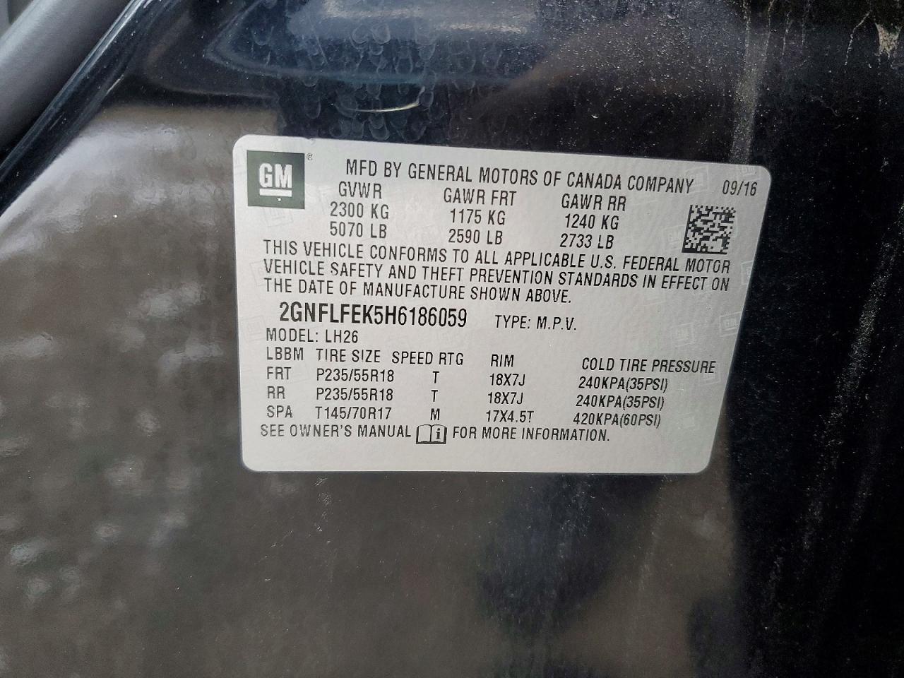 2017 CHEVROLET EQUINOX LT photo 25