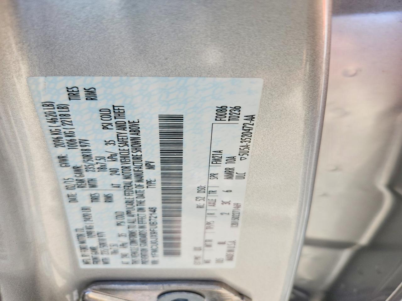 2015 FORD ESCAPE TITANIUM photo 24