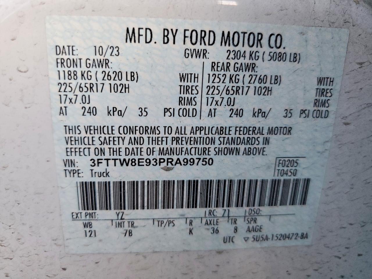 2023 FORD MAVERICK XL photo 12