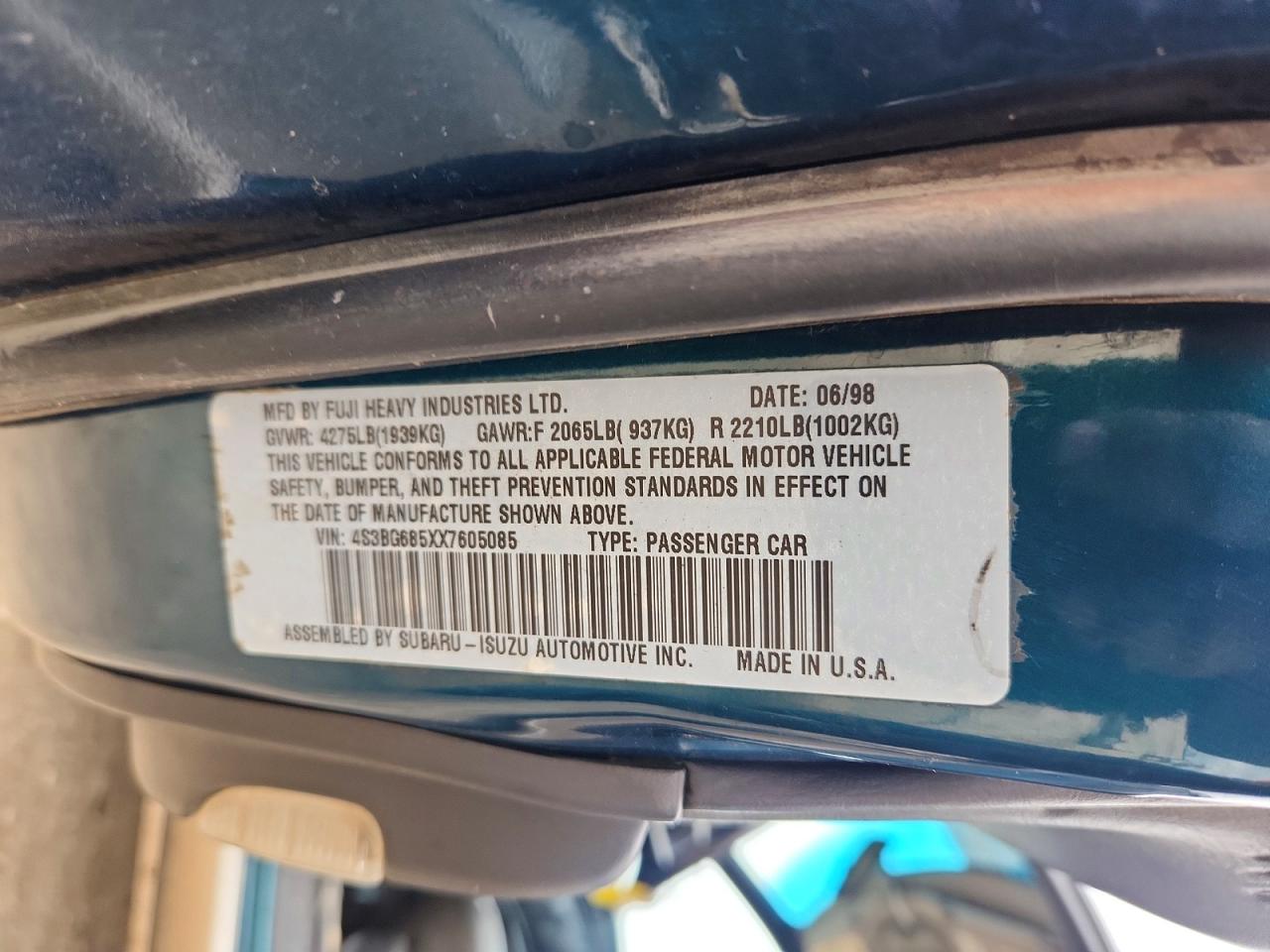 1999 SUBARU LEGACY OUTBACK photo 23