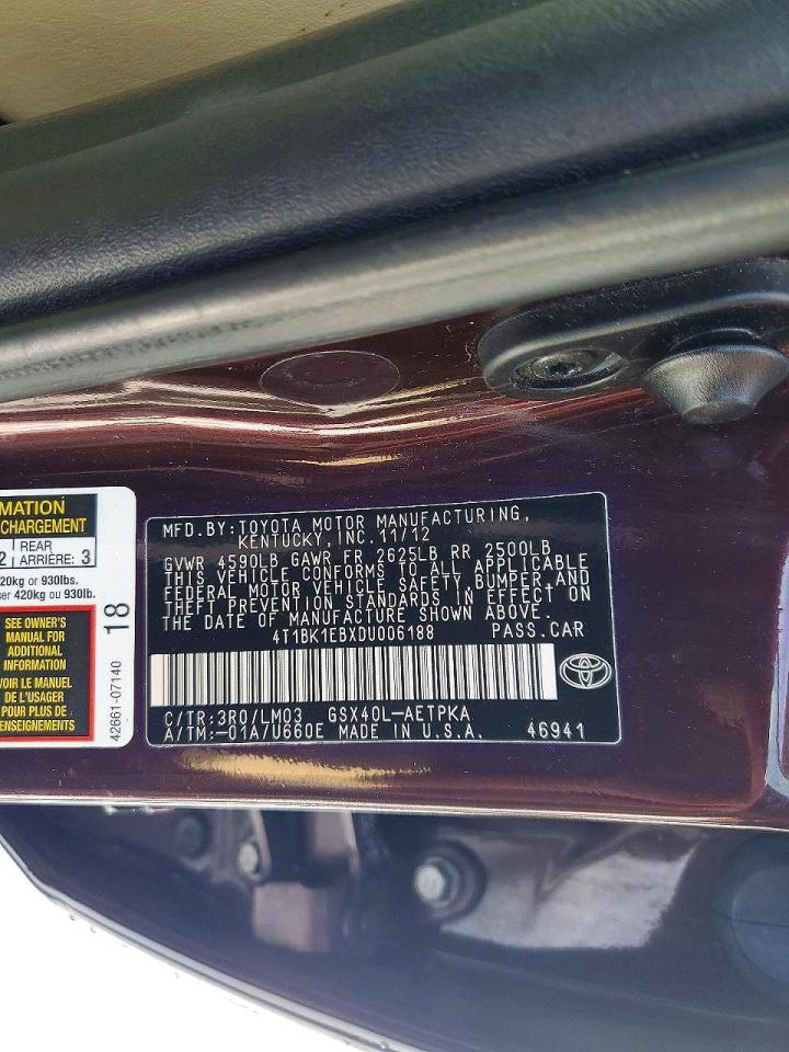 2013 TOYOTA AVALON BASE photo 25