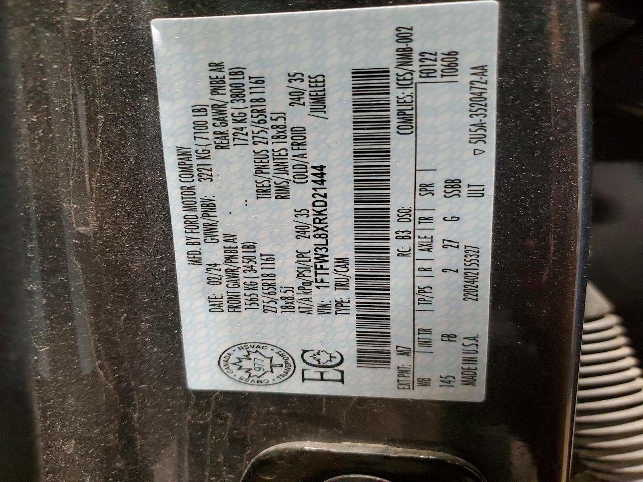 2024 FORD F150 XLT photo 12