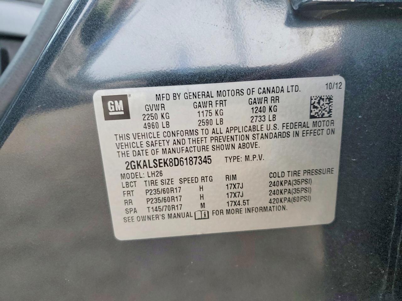 2013 GMC TERRAIN SLE photo 27