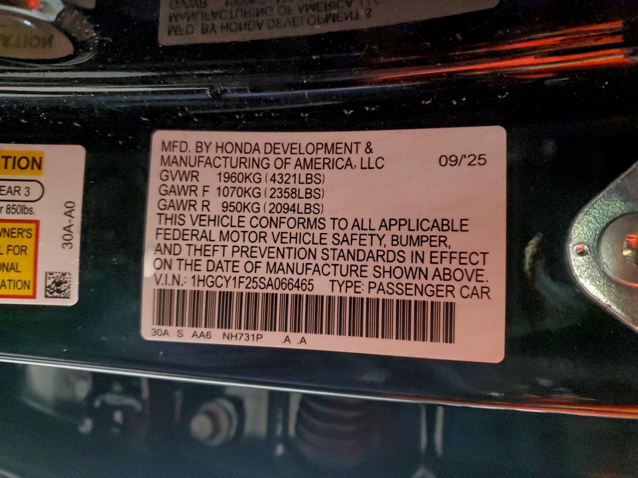 2025 HONDA ACCORD LX photo 37