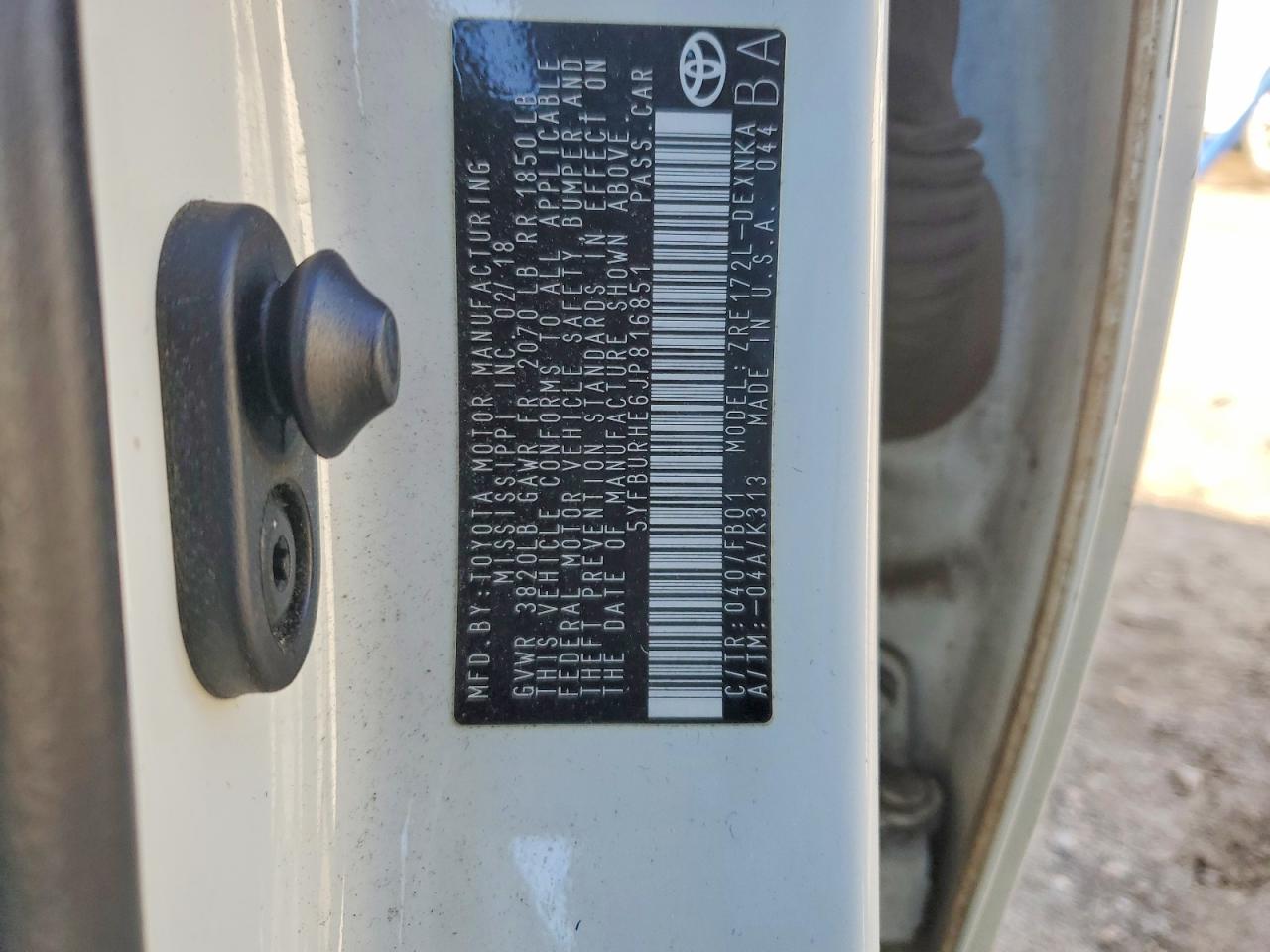 2018 TOYOTA COROLLA L photo 13