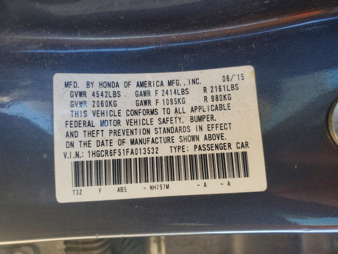 2015 HONDA ACCORD HYBRID EXL photo 23