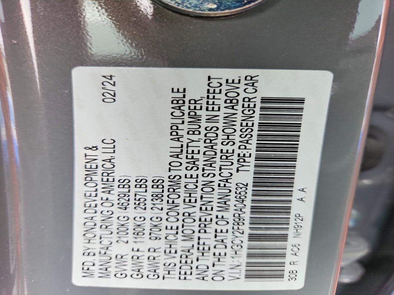 2024 HONDA ACCORD TOURING HYBRID photo 12