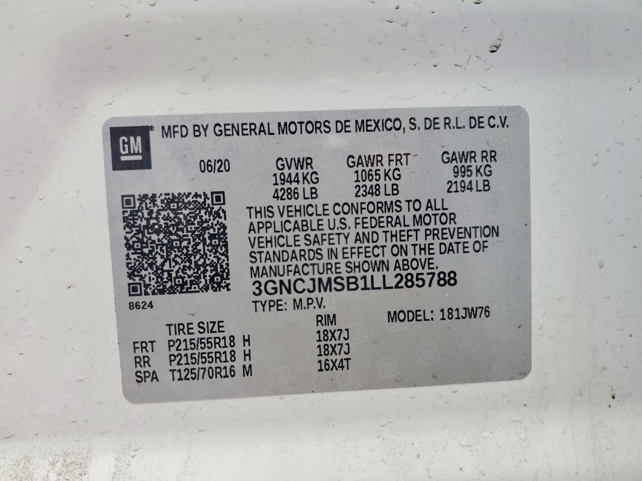 2020 CHEVROLET TRAX PREMIER photo 13
