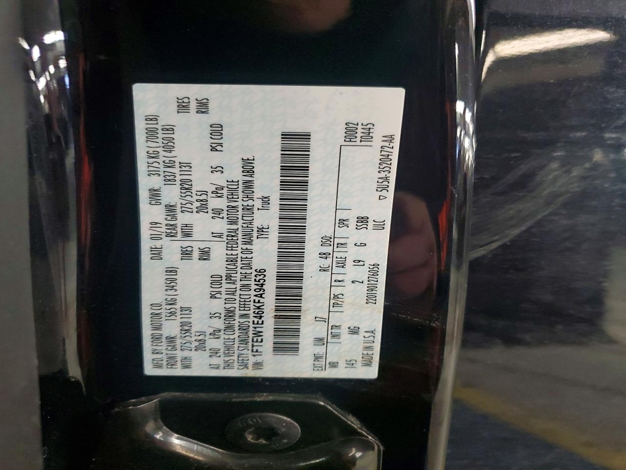 2019 FORD F150 SUPERCREW photo 12