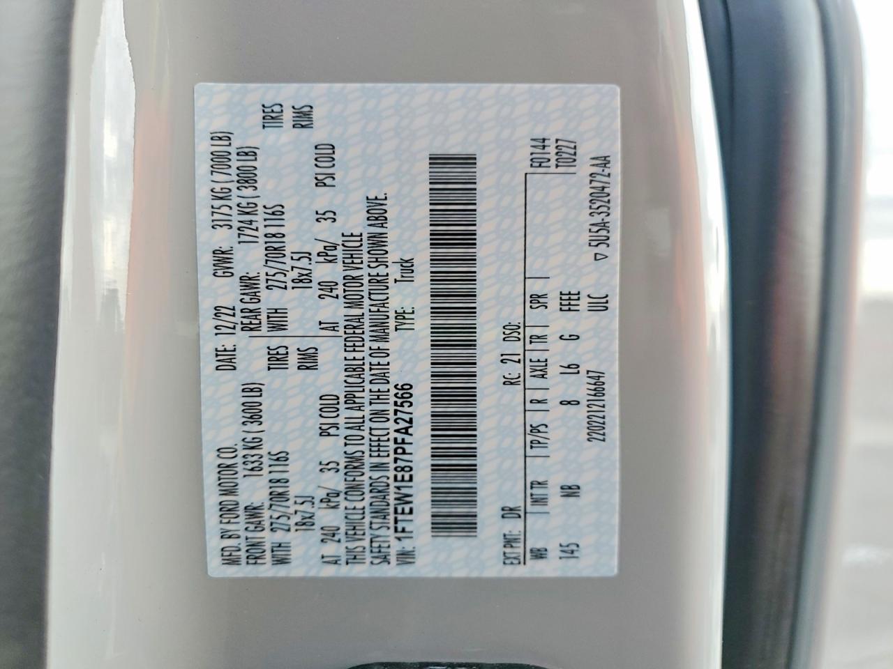 2023 FORD F150 SUPERCREW photo 23