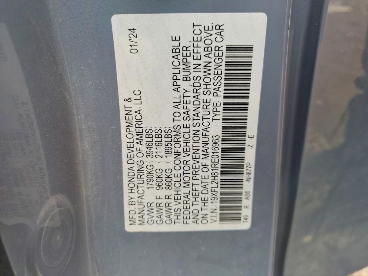2024 HONDA CIVIC SPORT photo 13