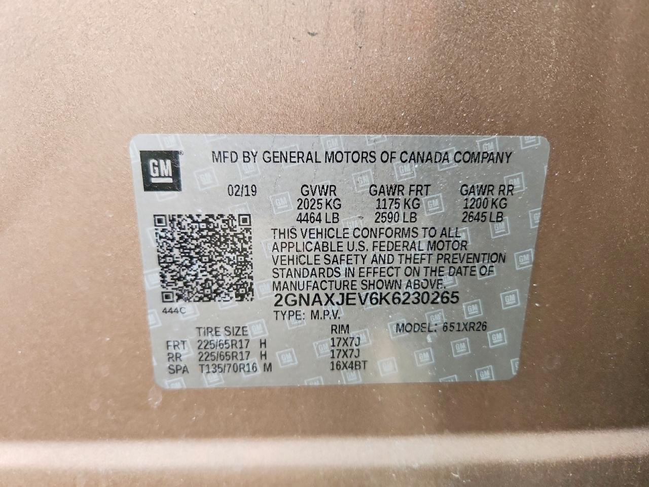 2019 CHEVROLET EQUINOX LT photo 13