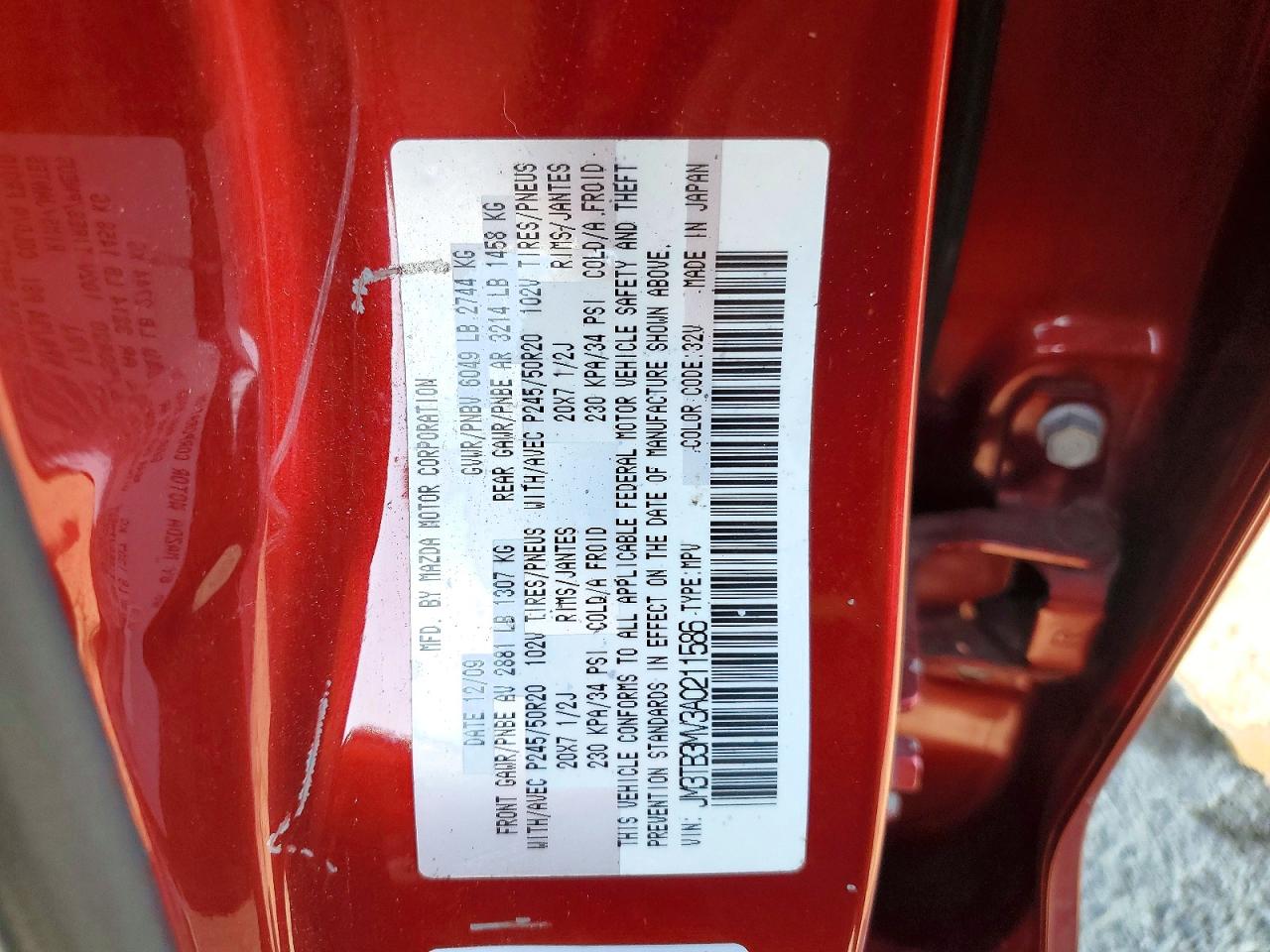2010 MAZDA CX-9 photo 13