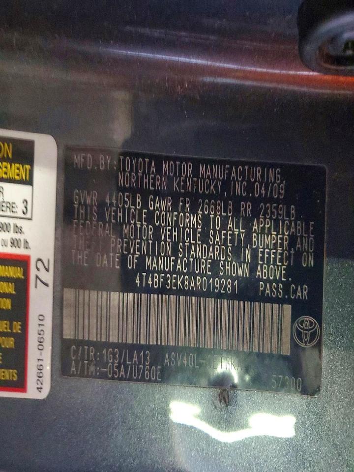 2010 TOYOTA CAMRY BASE photo 23