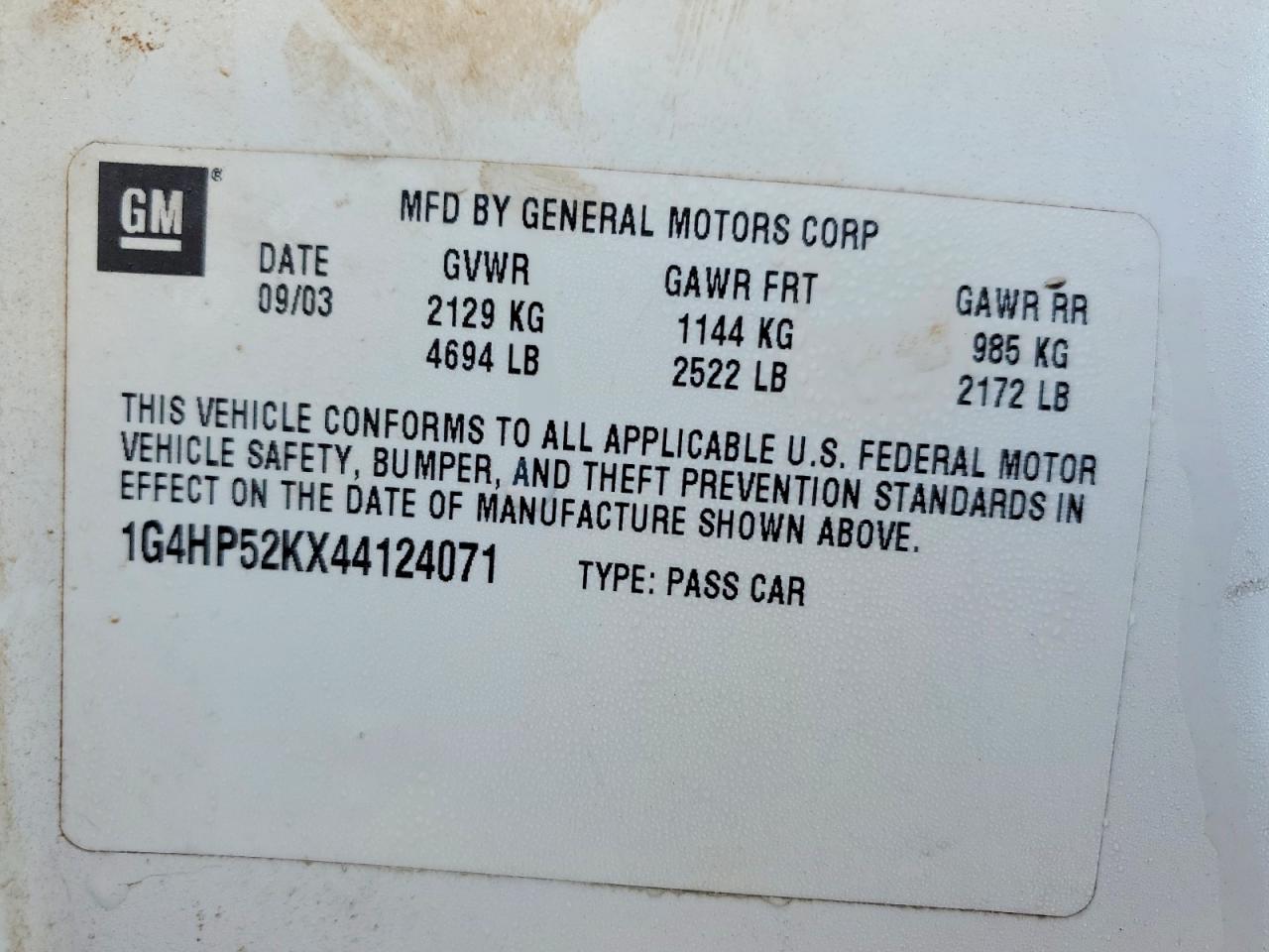 2004 BUICK LESABRE CUSTOM photo 23
